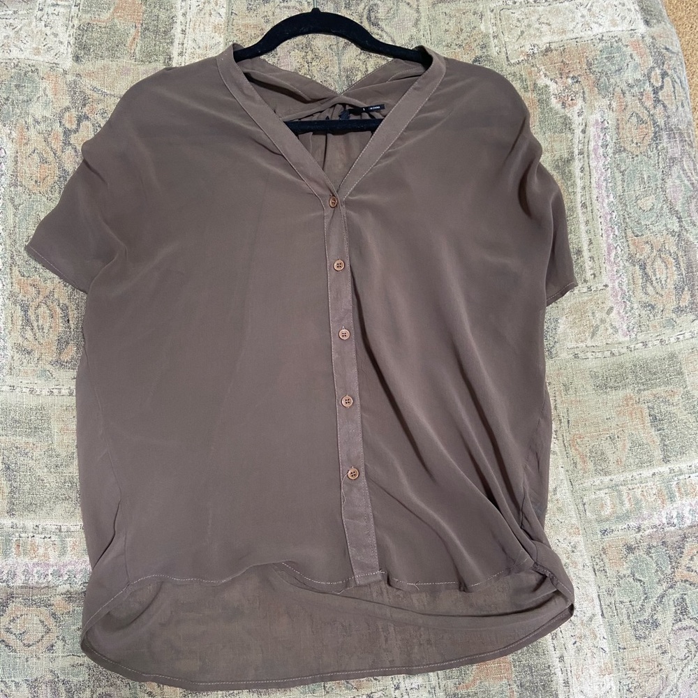 Taupe sheer top